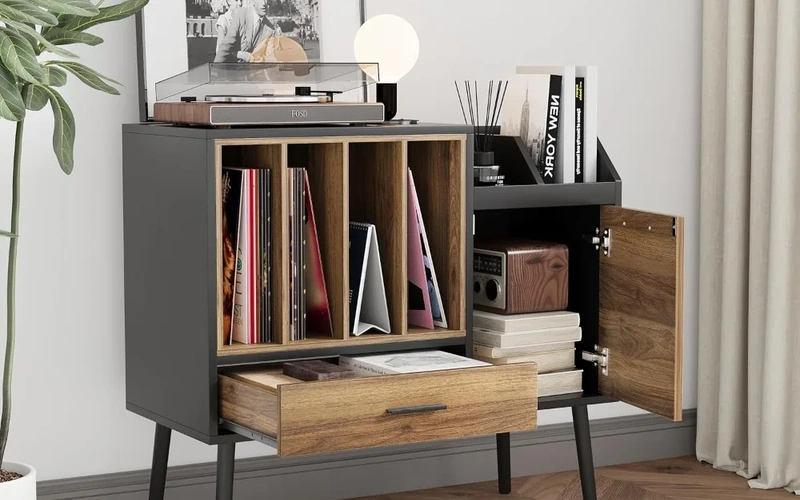 elegant-vinylrecordstoragecabinet-with-nesting-crate